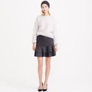 J. CREW Skirt Ruffle Mini Flounce Gray G71…